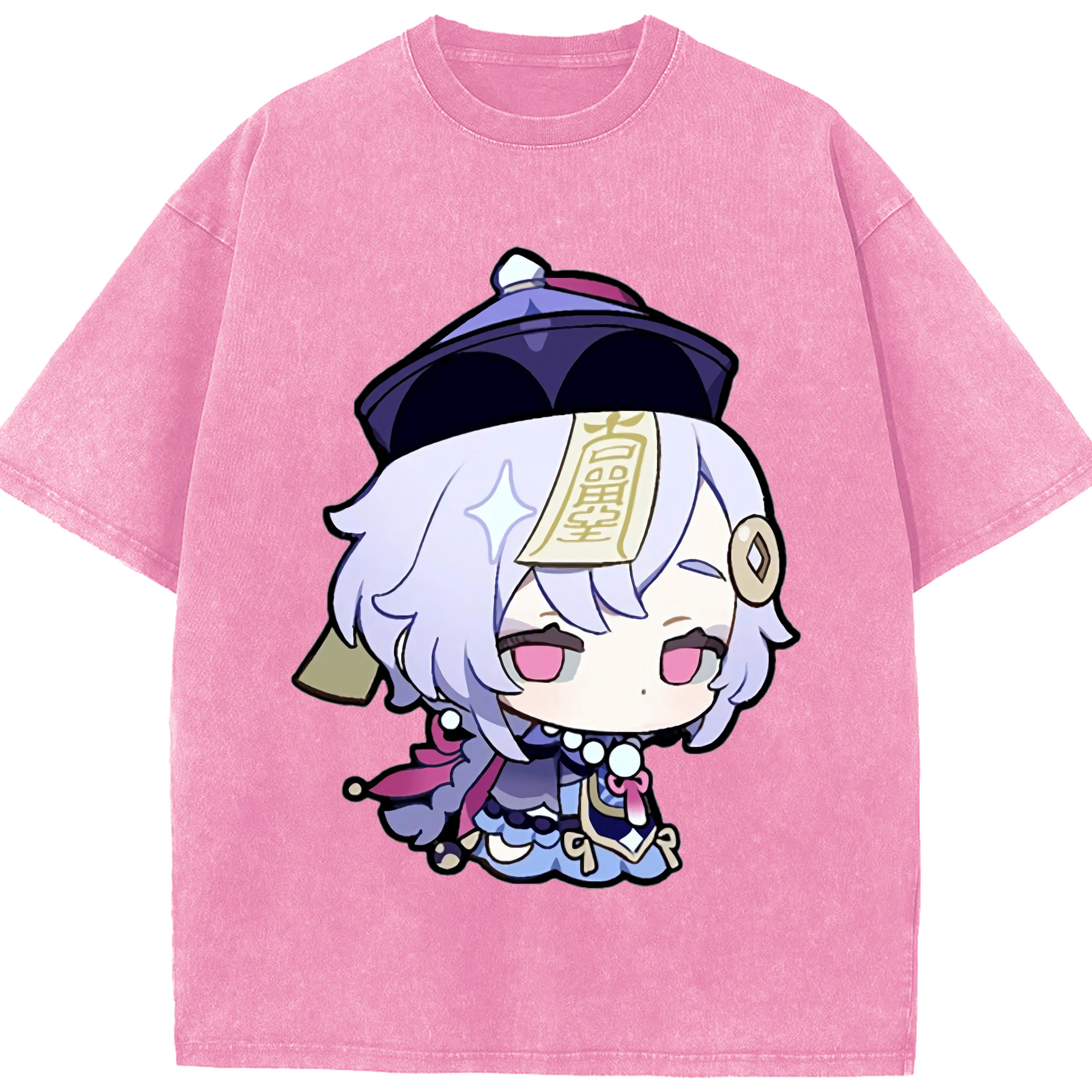 げんし神 七七 なな  genshin Nana 綿100% ヴィンテージ風 半袖Tシャツ（フロントプリント）